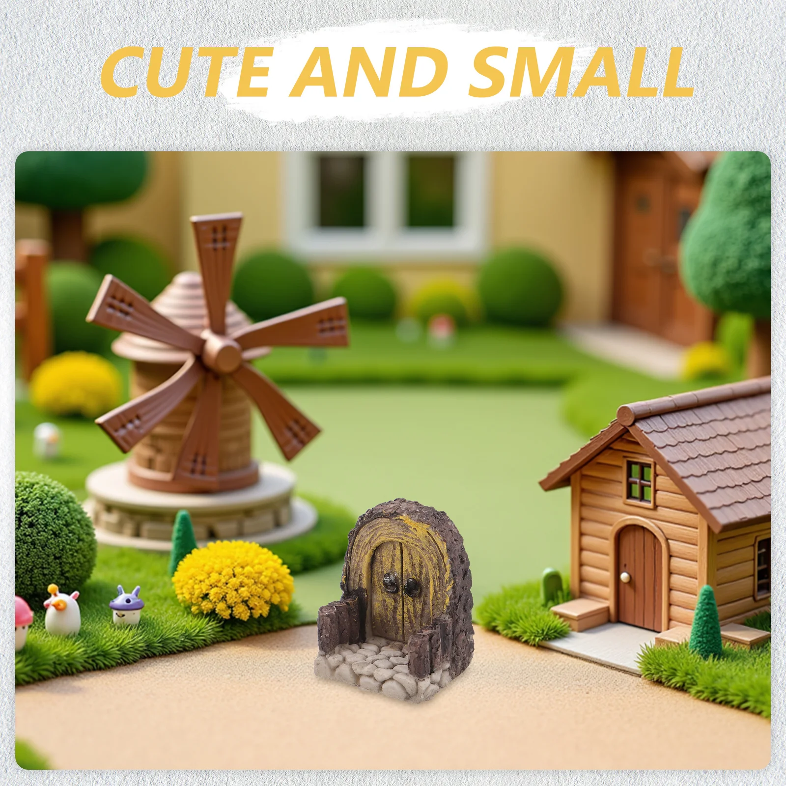 2 шт. миниатюрная сказочная садовая дверь из натурального дерева арочный дизайн для наружного декора эльфа гнома Хоббит дерево ворота микро пейзаж бонсай