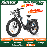 Ridstar MN26 Adult City Commuting Ebike 1500W 48V 20Ah Mountain Electric Bicycle 26*4.0 Inch Fat Tire Off-Road Electric Bike