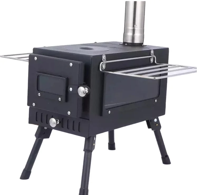 Portable Heating Cooking Free Standing Outdoor Camping Cabinet Wood Burning Stove