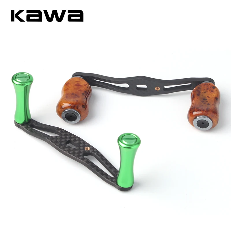 Kawa New 1pc Fshing Reel Handle Carbon Fiber Chamfer Design Length 100/95mm Hole Size 8*5/7*4mm Thickness 3mm Reel Accessory DIY
