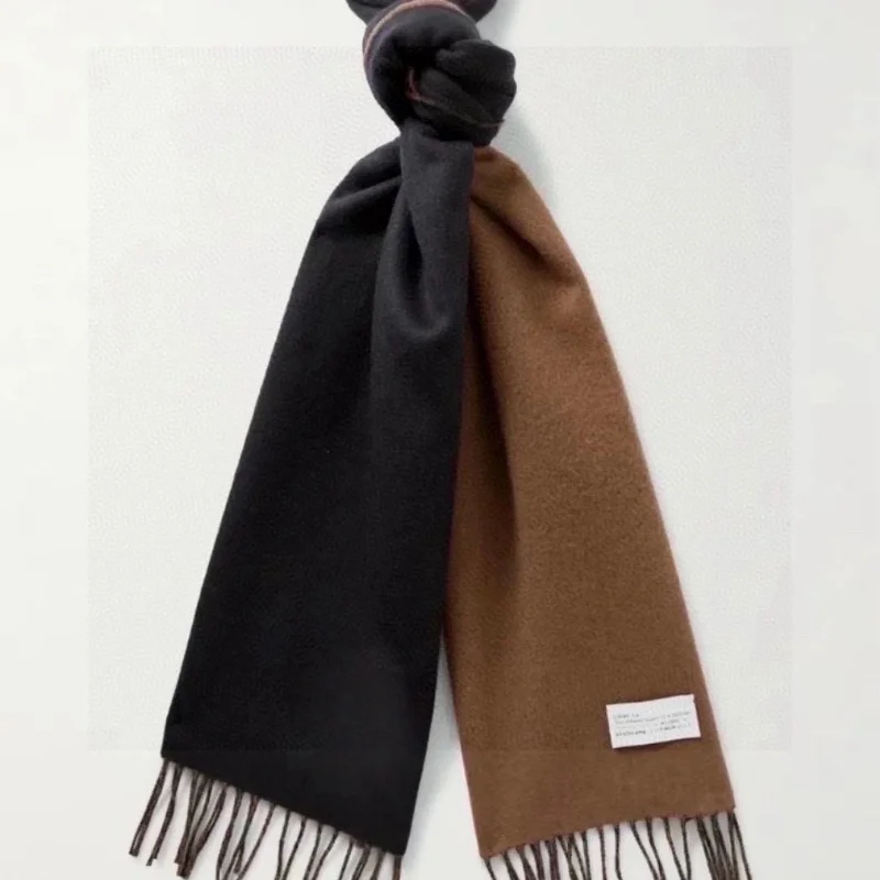 

Шерстяной шарф ручной работы, сплошной цвет, модный стиль для пары, уличный деловой теплый элегантный высококачественный подарок на день матери, шаль