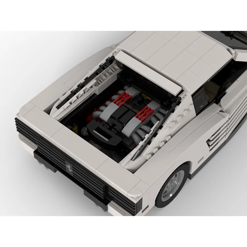 1484 قطعة نموذج سيارة MOC جديد (1:20) Testarossa V12 مدينة الطريق سيارة رياضية الكبار وحدات اللبنات لعبة هدية