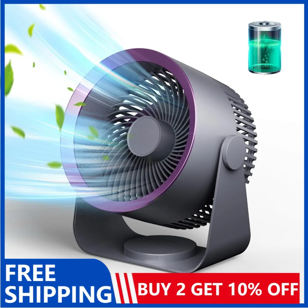 

Air Circulation Fan Circulator Wireless Electric Fan USB 4000mAh Wireless Portable Rechargeable Desktop Wall Ceiling Air Cooler