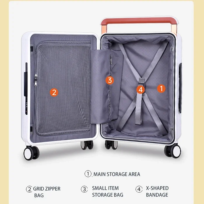 New Design LEAVESKING  Colorful Wide Trolley Suitcase  PC Luxury Travel Luggage with Spinner Wheel