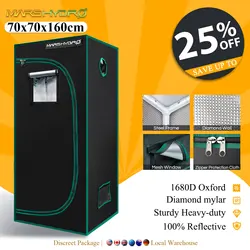 Marshydro 70x70x160 см grow box гроубокс тент для выращивания 1680D Крытый 2'3'' x2'3'' x5'3'' большой культивированный Гидропоника парник для рассады теплица для огорода