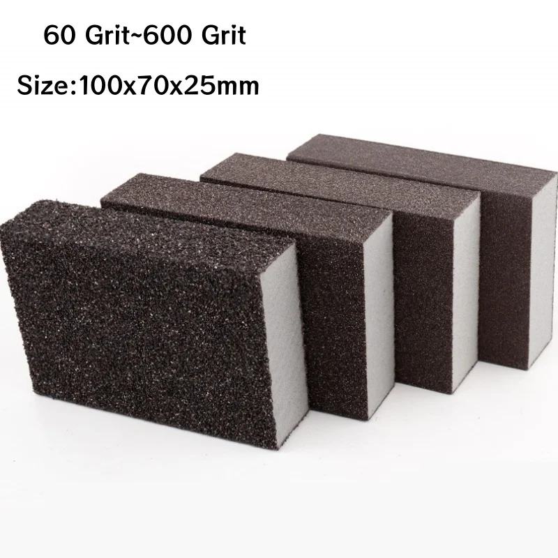 60/80 120/180 240/320 400/600Grit Sanding Block Sander Sponges for Wood Drywall Metal Sandpaper Kitchen Cleaner Descaling Sponge