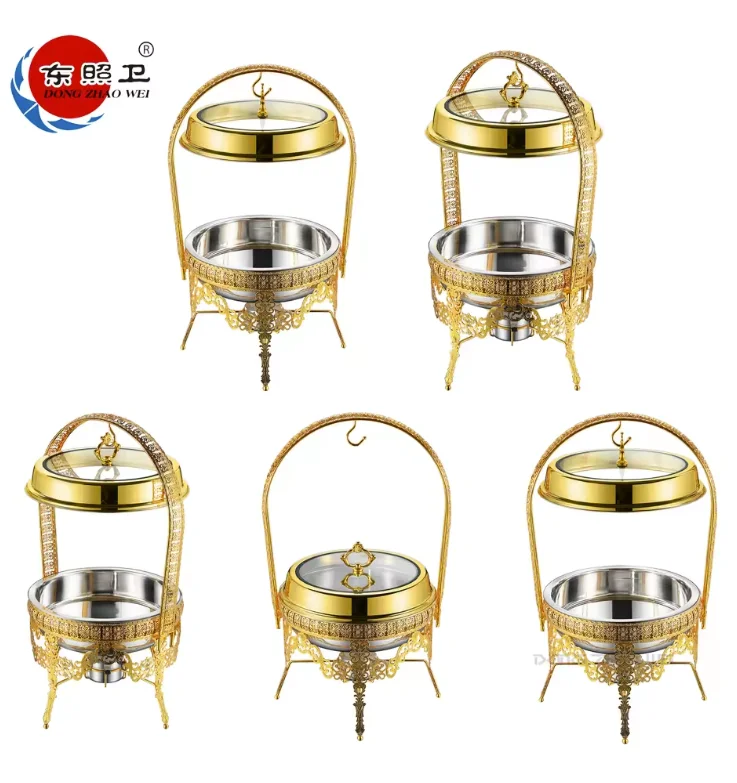 1 PCS Golden Chafing Dish Pour Buffet Set Chafing Dishes for Catering Luxury Stainless Steel Gold Chaffing Dish