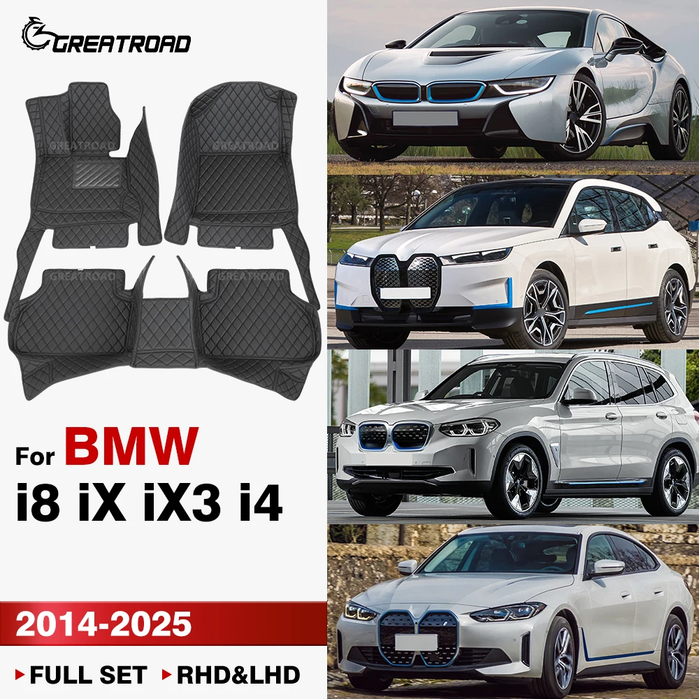 

For BMW i8 iX iX3 i4 Custom Car Floor Mats Automobile Carpet Cover Interior Details Accessories Protective Pad Parts