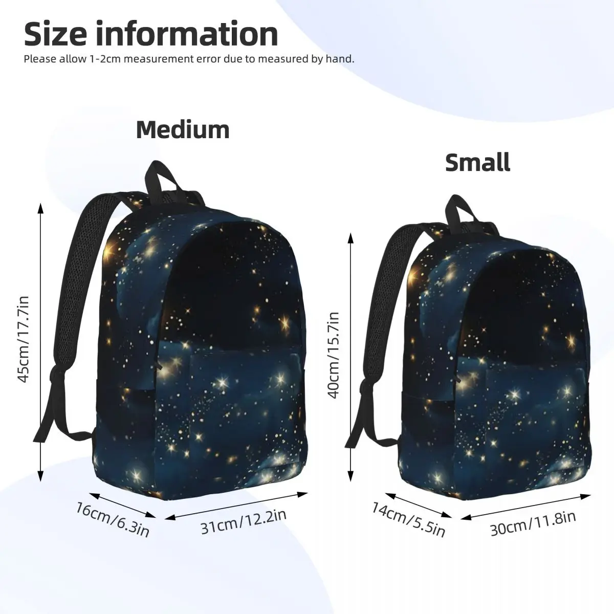 Constellation Star Clusters Galaxies Halloween Backpack Daypack Large Capacity BookBag School Bag Shoulder Bags for Boys Girls