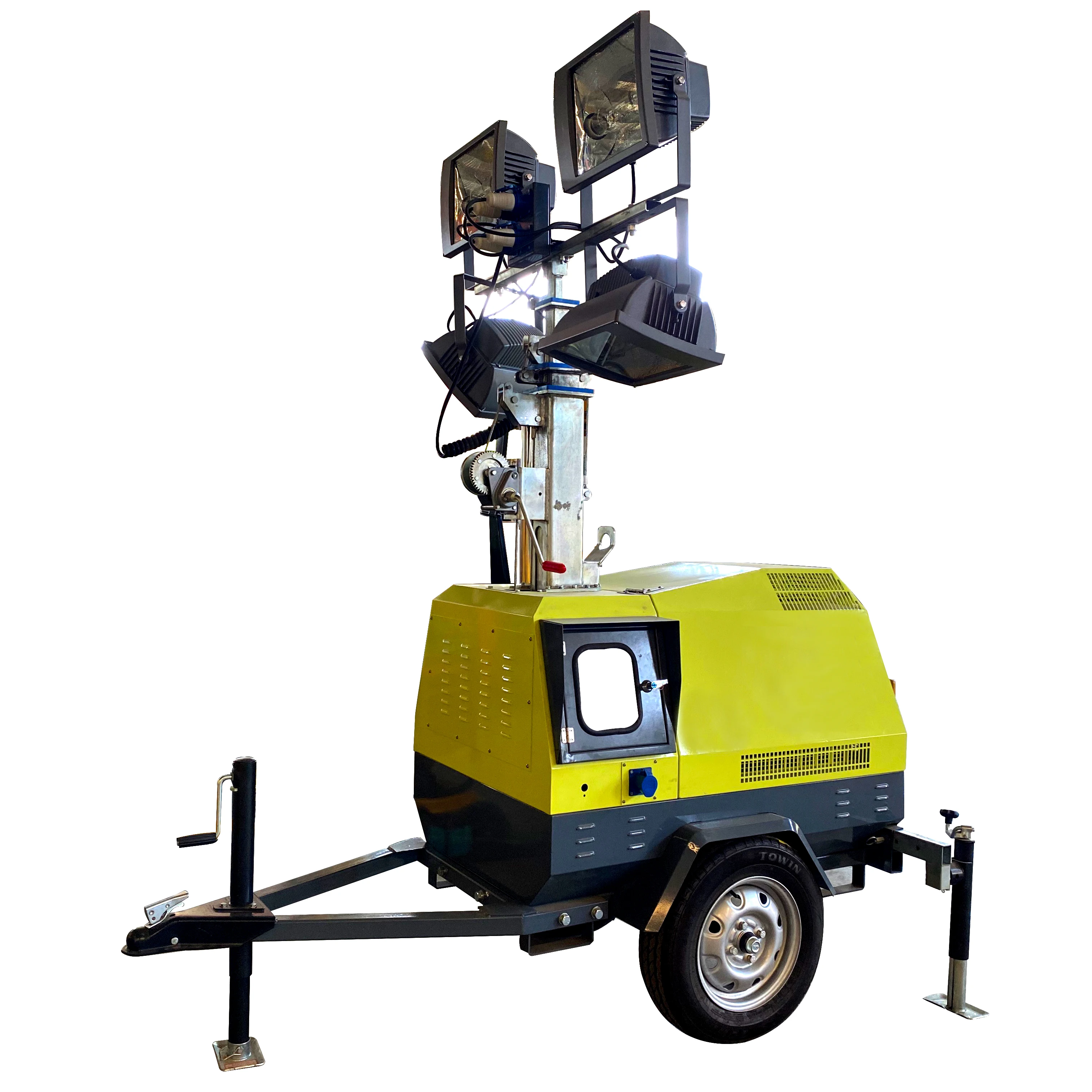 Manufacturer's LED Lighting Tower With Telescopic Mast DC Power Supply Used For Mobile Flood Light