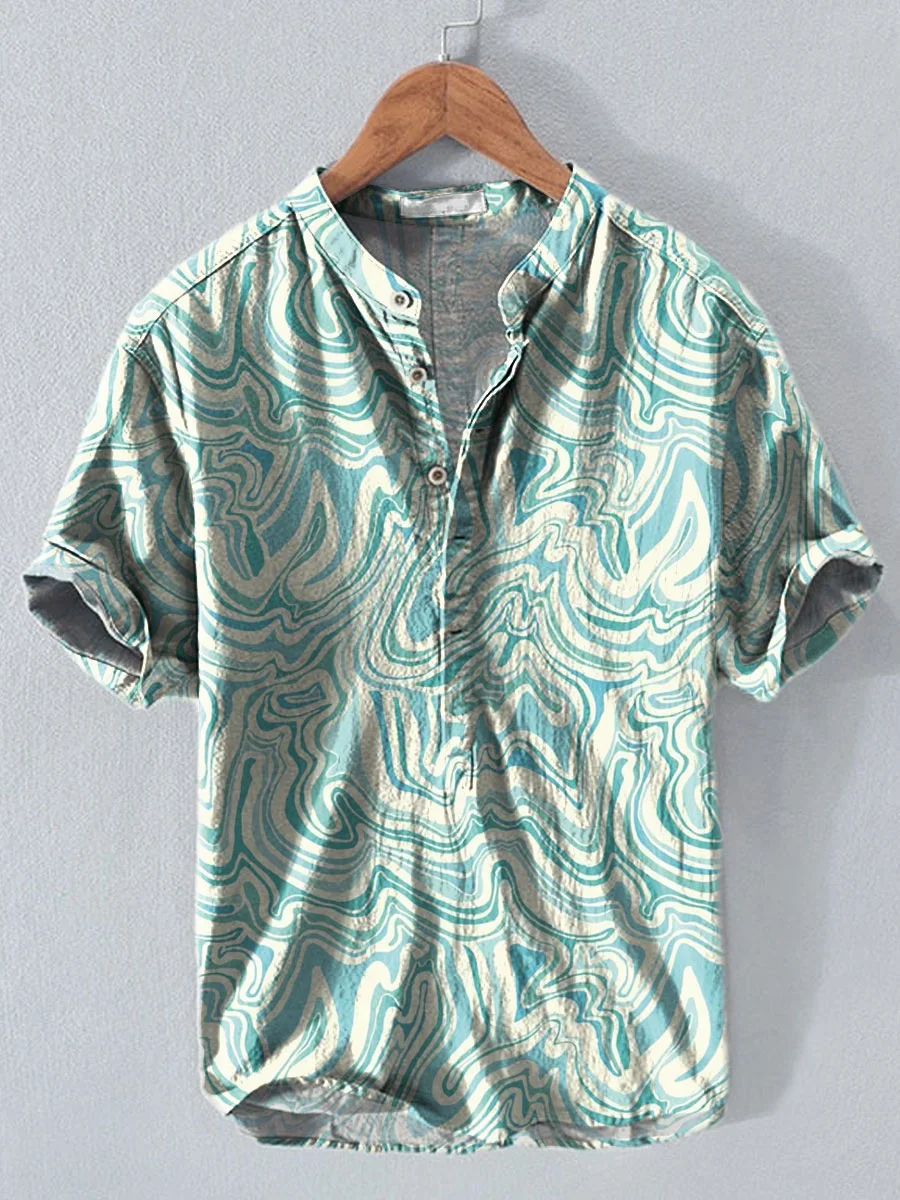 2025 New Floral Pattern Art Printing high-quality shirt, Street Fashion Casual shirt, Comfortable Fabric Breathable And Fast Del