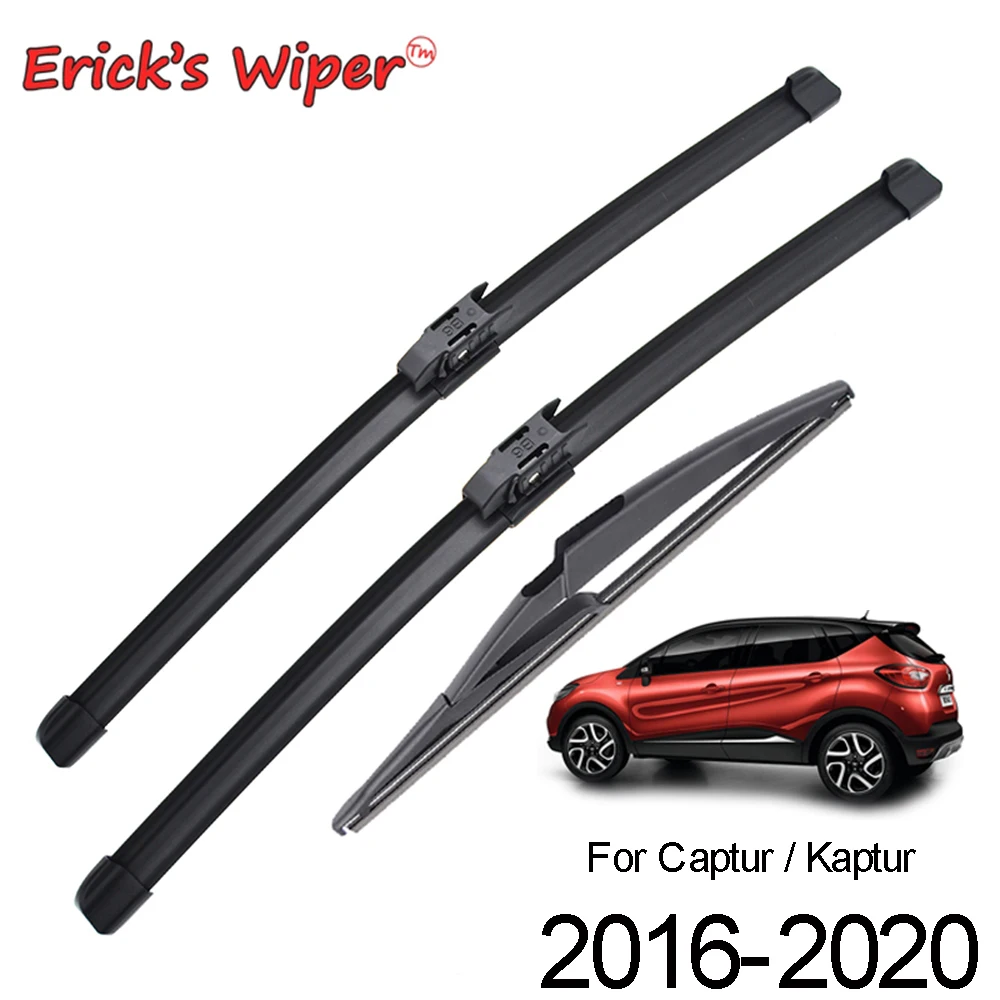 Erick's Wiper Front & Rear Wiper Blades For Renault Captur Kaptur 2016 - 2020 Windshield Windscreen Window Brushes 26