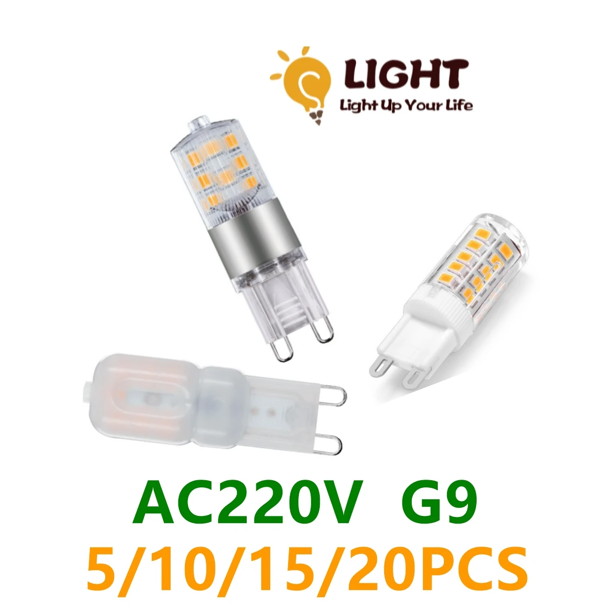 

Amazon Explosive LED Mini G9 Corn Light AC220V 3W super bright non-strobe warm white light can replace 20W 50W halogen lamp