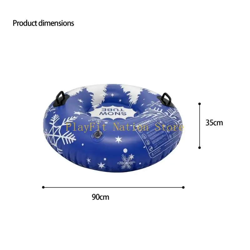 242F Opblaasbare Sneeuw Buis Slee Met Handvatten Opblaasbare Ski Ringen Pvc Rodelen Buis Portable Winter Sneeuw Rodelen