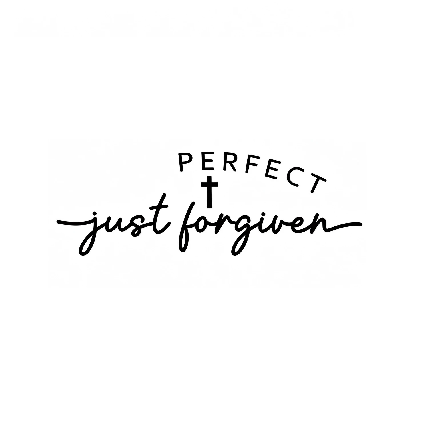 Imperfect But Worth Forgiving Cross Vinyl Decal, Inspirational Quote Car Sticker for Car Truck Window Laptop
