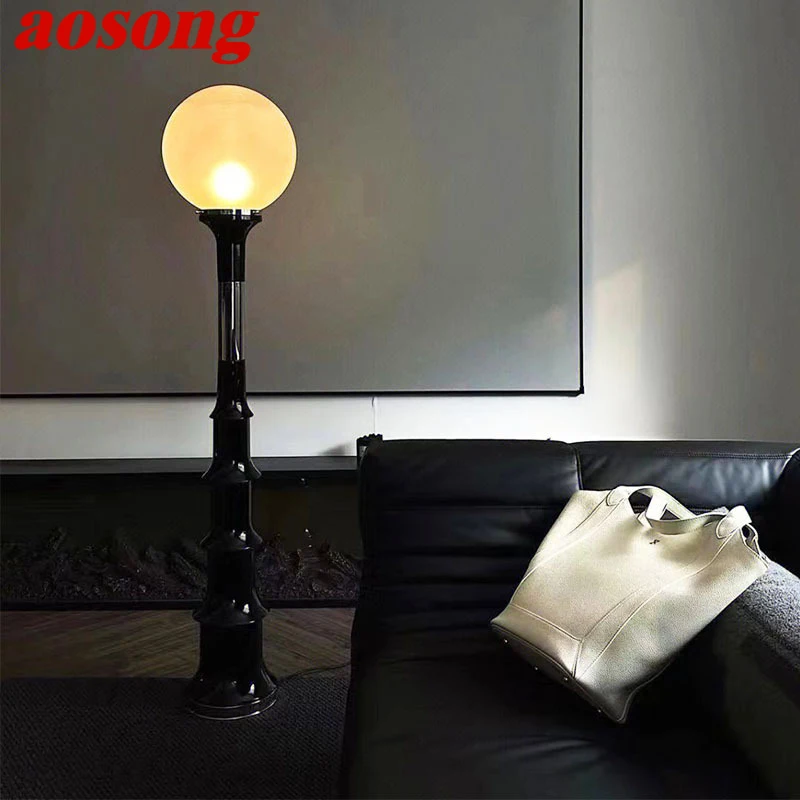 

AOSONG Nordic Minimalism Floor Lamp Cream Style Living Room Bedroom LED Creativity Decorative Atmosphere