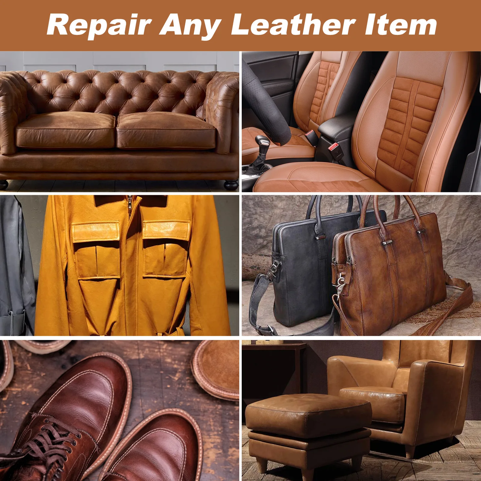 Leather Repair Gel Sofa Seat Leather Supplement Refurbish Cream Repair Paste Overcoat Shoes Repair Kit Scratches Cracks 50g