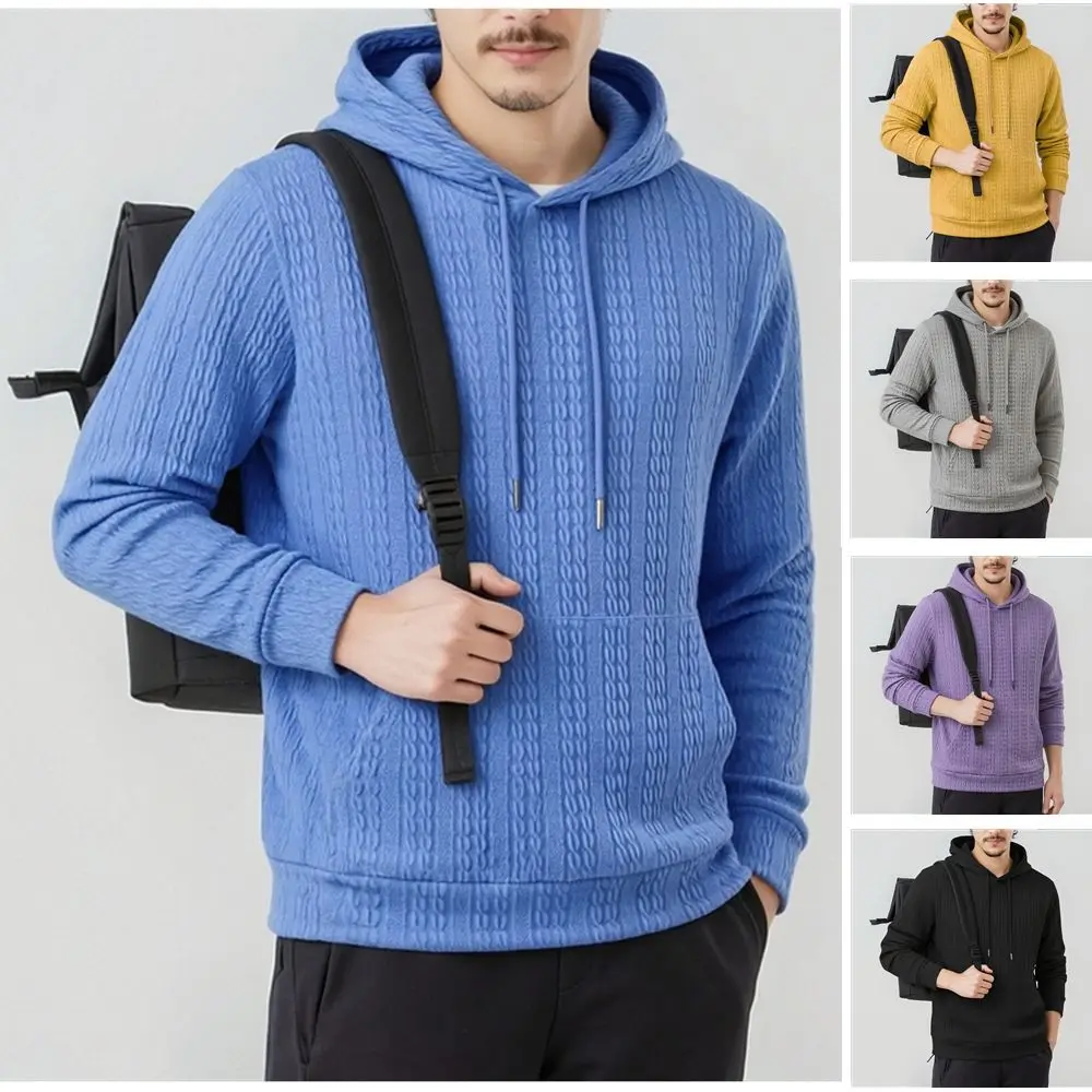 2026 American Style Men's Hooded Sweatshirt, Spring And Autumn Jacket, Version Top, Jacquard European Size