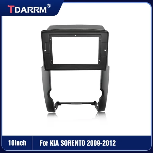 Imagen 2 del producto Marco de Fascia para Radio de coche, Panel de 10 pulgadas, arnés de cables, adaptador de Cable de alimentación y Canbus, color negro mate, para KIA SORENTO 2009-2012