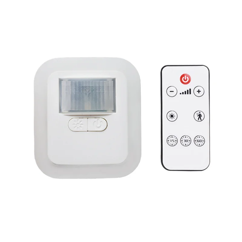 

ABUF-Switch LED Night Light PIR Motion Sensor Smart Night Lamp With Wireless Remote For Stair Corridors