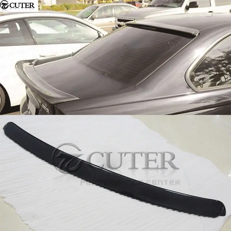 E46 M3 3 Series Sedan Coupe Carbon Fiber Roof Wing Rear Spoiler Top Wings for Bmw E46 325i Sedan 98-04