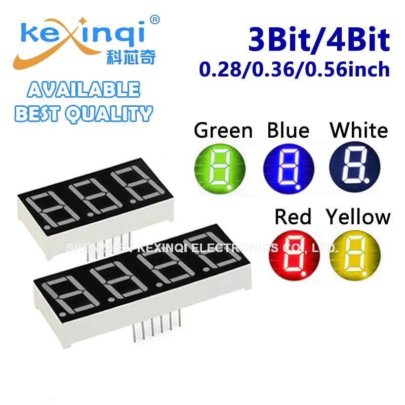 10pcs Red LED Dígitos Display 0.28 polegadas 0.36 polegadas 0.56 polegadas 3bit 4Bit Cátodo Ânodo 8 Figura Display Light