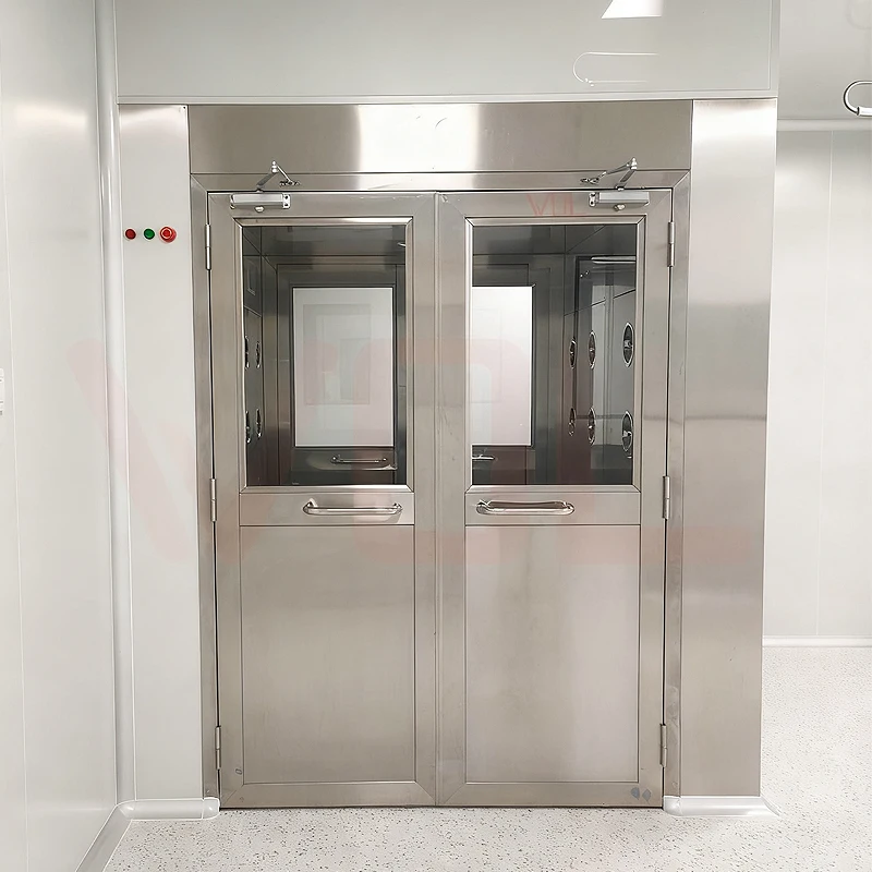 COOFULL 304 Stainless Steel Automatic Air Shower Cabinet with HEPA Filter CE GMP Interlock System for Pharmaceutical Clean Room