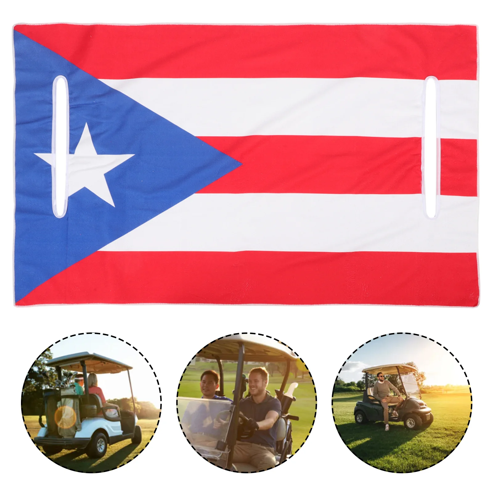 بطانية مقعد عربة الجولف، نمط العلم، غطاء حماية ناعم ومريح، وسادة مقعد عالمية، ملحقات عربة الجولف