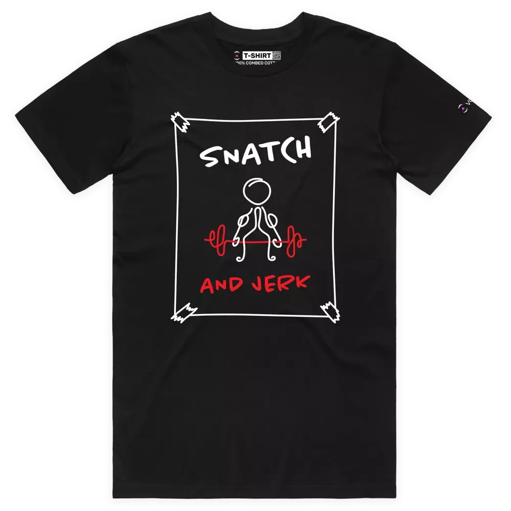 Snatch And Jerk Weightlifting Profanity Premium T-shirt- Weightlifting High Quality 100%Cotton Short Sleeve