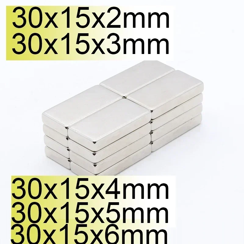 n35 30x15x2 30X15X3 30X15X4 30X15X5 30X15X6 Rectangle Neodymium customised Bar Block Strong Magnet Rare Earth Magnets Search