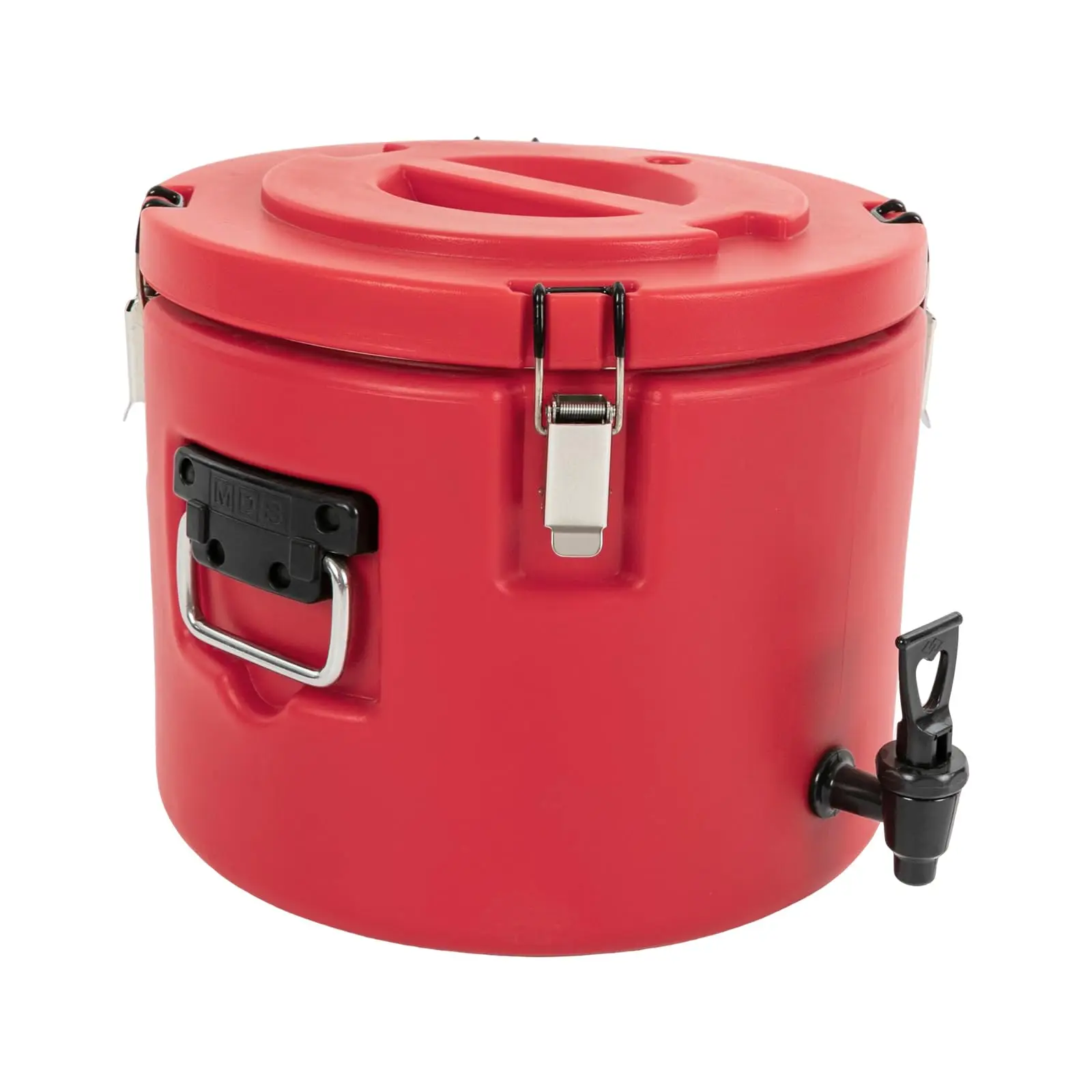 حاويات مشروبات معزولة، مبرد مشروبات معزول أحمر سعة 20 لتر/5.3 جالون، حاوية مشروبات باردة ساخنة محمولة، دلو معزول