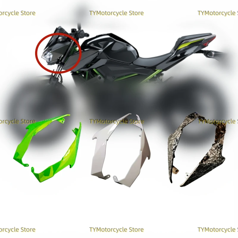 

Motorcycle Side Nose Headlight Cover Trim Fairing Hydro Dipped Fit for KAWASAKI Z400 2018 2019 2020 2021 2022 2023-2024