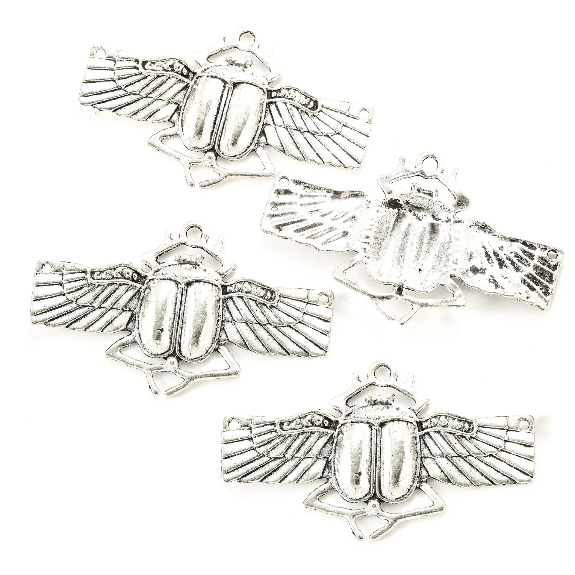 5PCS  Charms, 62x38mm Dual-tone Alloy  Pendants for Whimsical & Fortunate Jewelry DIY EF4064