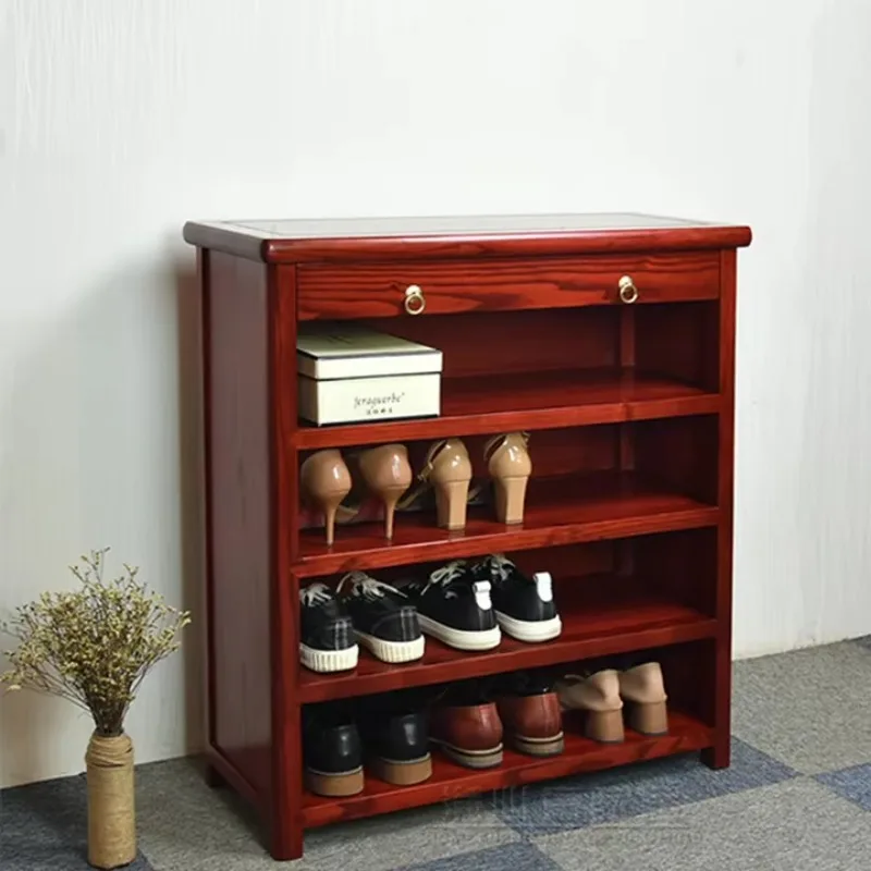 

Large capacity 16 pairs of solid wood independent shoe cabinet modern simple design