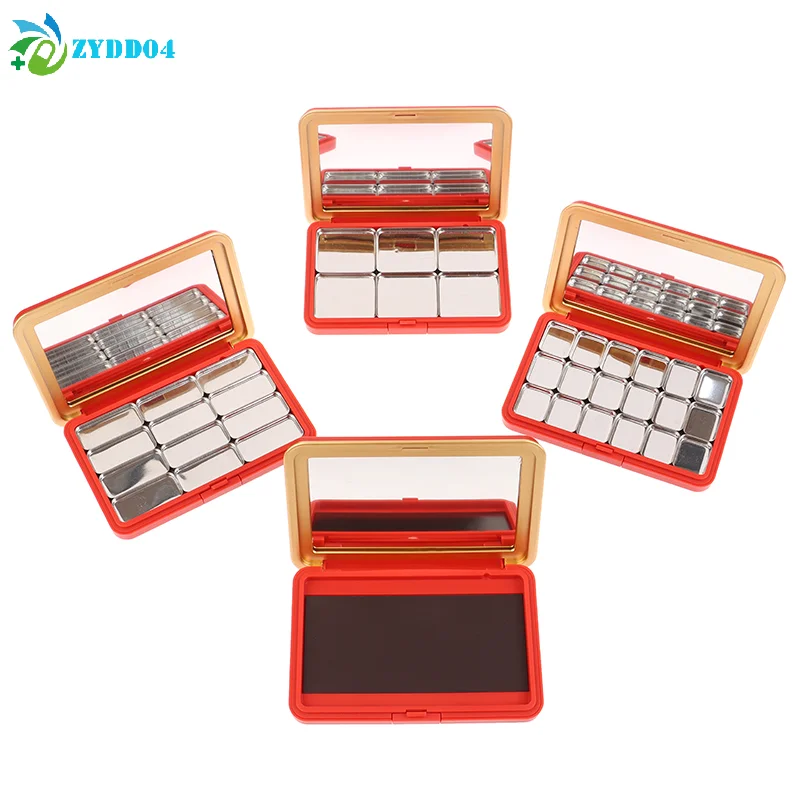 ●Multi-grids DIY Eyeshadow Palette With Mirror Empty DIY Cosmetic Box Magnetic Makeup Palette DIY Make Up Tool