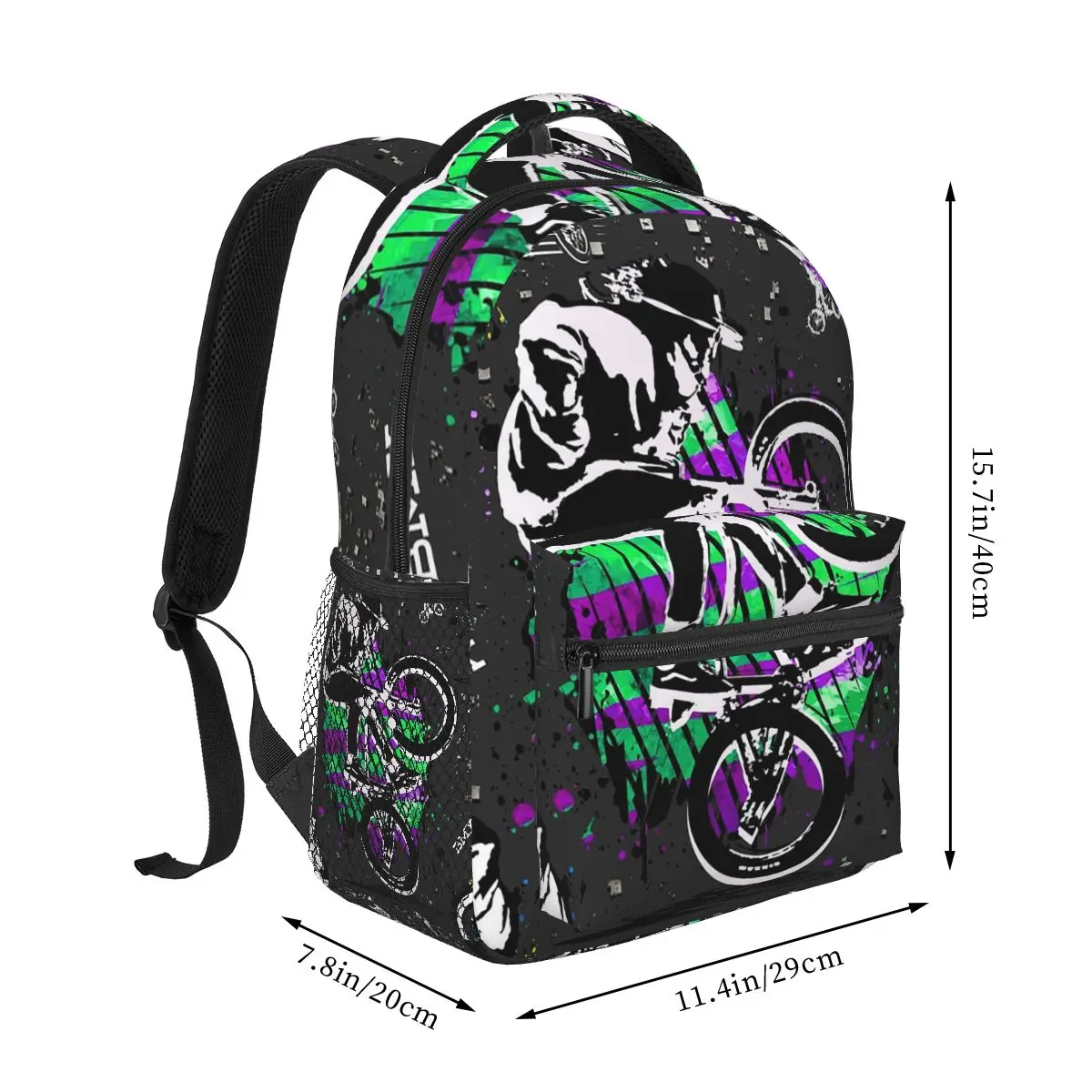 Bmx Apparel Bmx Freestyle Backpacks Boys Girls Bookbag Students School Bags Cartoon Laptop Rucksack Shoulder Bag Large Capacity