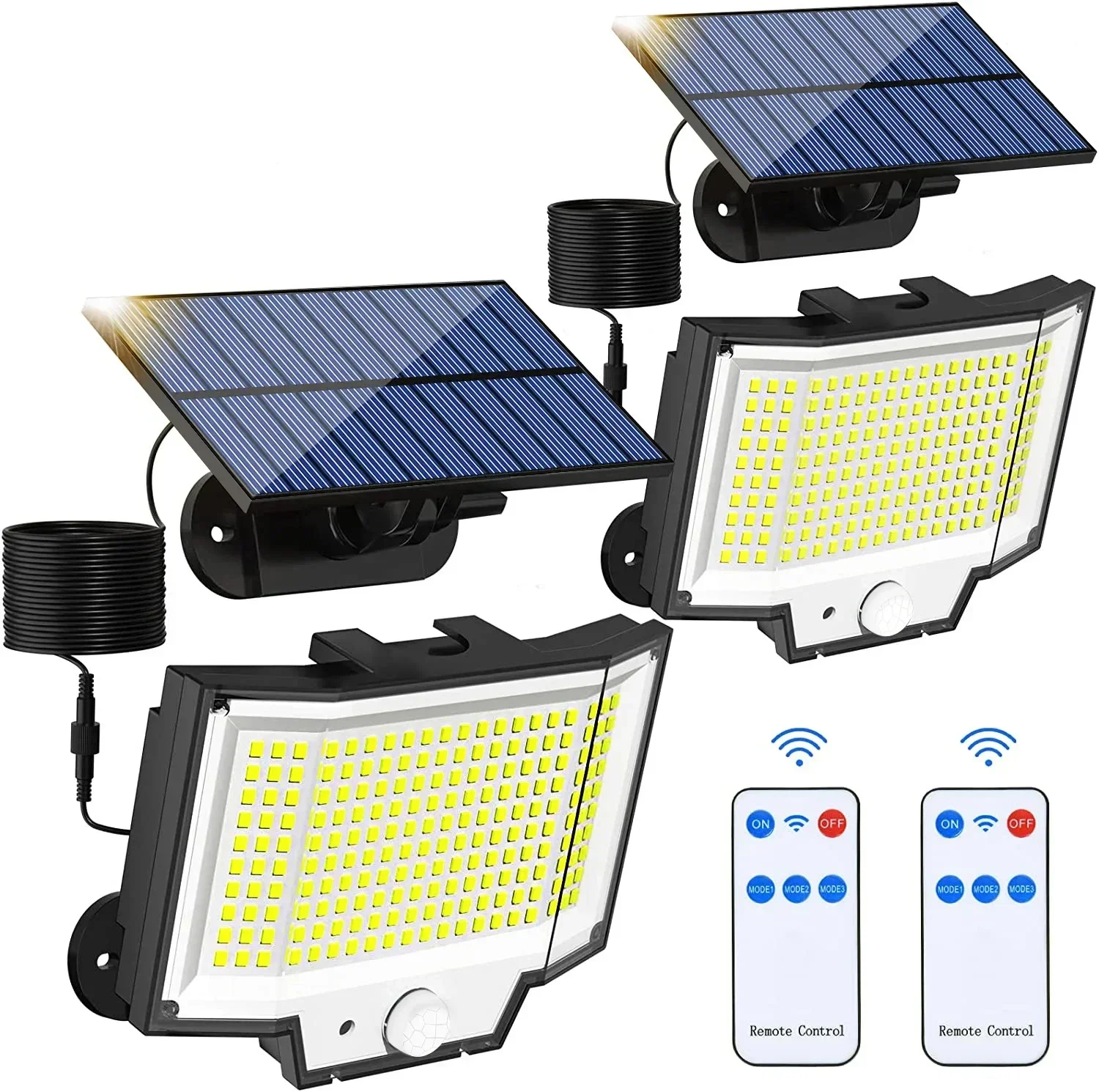 

Solar Motion Light 106Led Outdoor Separate Panel Lantern Solar Powered Flood Security Light Remote IP65 Waterproof Wall Light