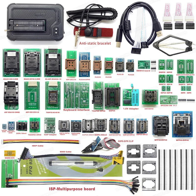 XGecu T56 universal IC Programmer 56 Pin Support 24070+ ICs for PIC/NAND Flash/EMMC 53pcs adaptersTSOP48 / TSOP56 view 3