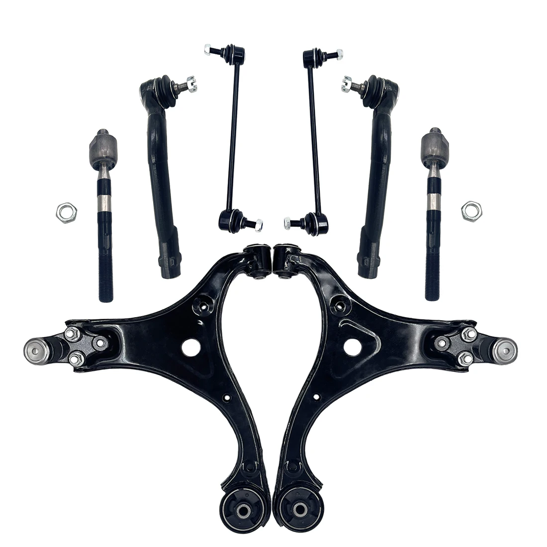 

AzbuStag 8Pcs Front Lower Control Arm Tie Rod Sway Bar Link Ball Joint Suspension Kit for Hyundai Sonata 2011 2012 2013 2014