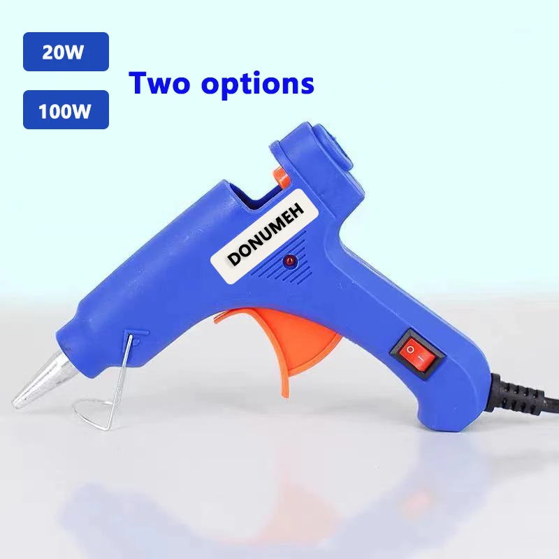 20w/100w Glue Gun Mini Hot Melt Glue Gun Electric Heat Temperature Gun Home Diy Repair Set With Transparent Glue Stick 7mm/11mm