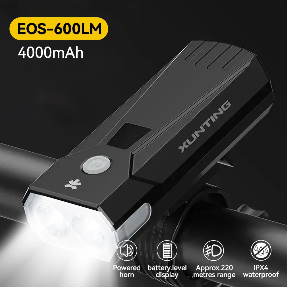 Xunting Bike Light USB Rechargeable LED Bicycle Lights 6 Modes MTB Flashlight Bicycle Headlight for Cycling Bicycle Front Lamp