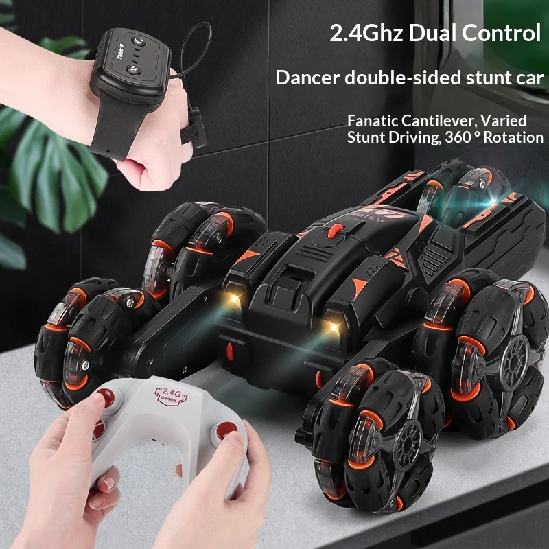 Braço oscilante de cinco rodas dublê rc carro controle de gestos transformando deriva escalada fora da estrada veículo de controle remoto brinquedo para crianças