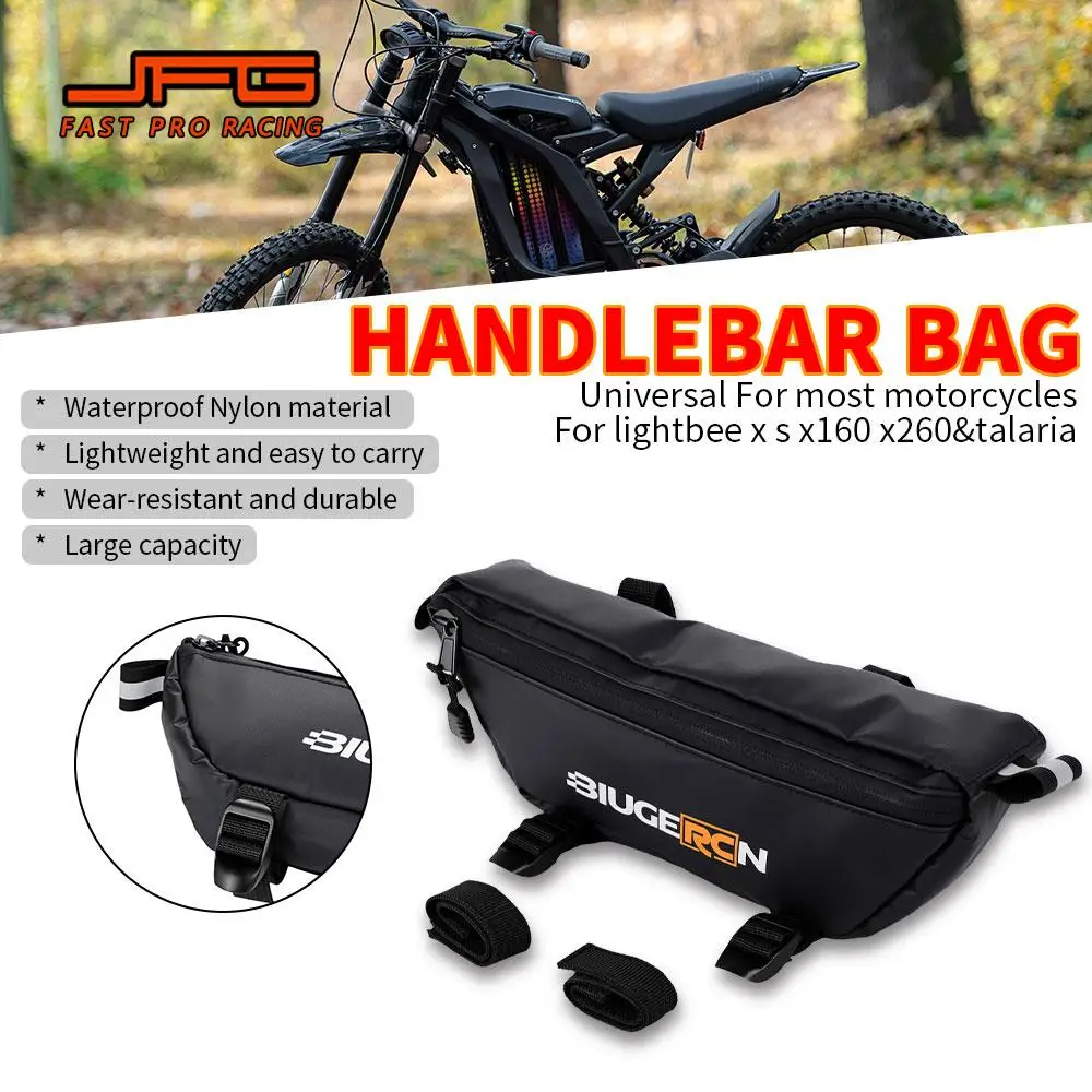 Motorcycle Accessories Handlebar Bag Storage Bag Nylon Decoration Bags Universal For Surron Lightbee X S X160 X260 Talaria Sting