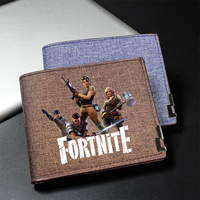 FORTNITED Wallets Purses Men Inserts Business Foldable Cowhide Wallet Picture Coin Purse Slim Money Credit ID Cards Holder Bag