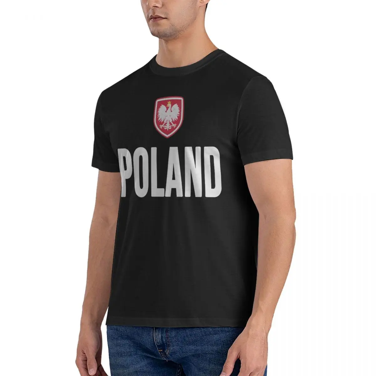 Qatar Soccer Men T Shirt Poland Football Team Leisure Tees Short Sleeve Crewneck T-Shirts Pure Cotton Birthday Present Clothes