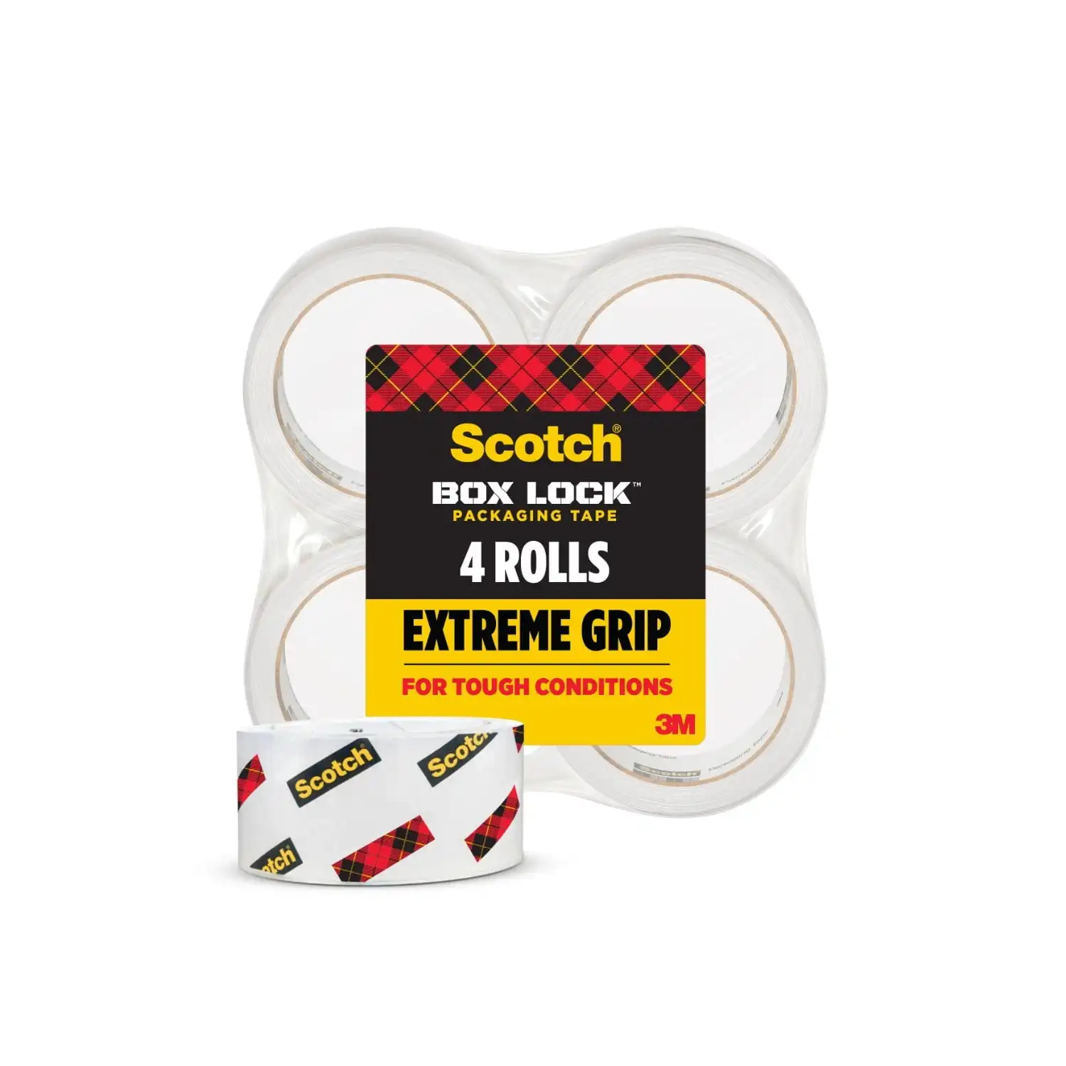 

Box Lock Packaging Tape, Clear, 1.88 in. x 54.6 yd, 4 Rolls
