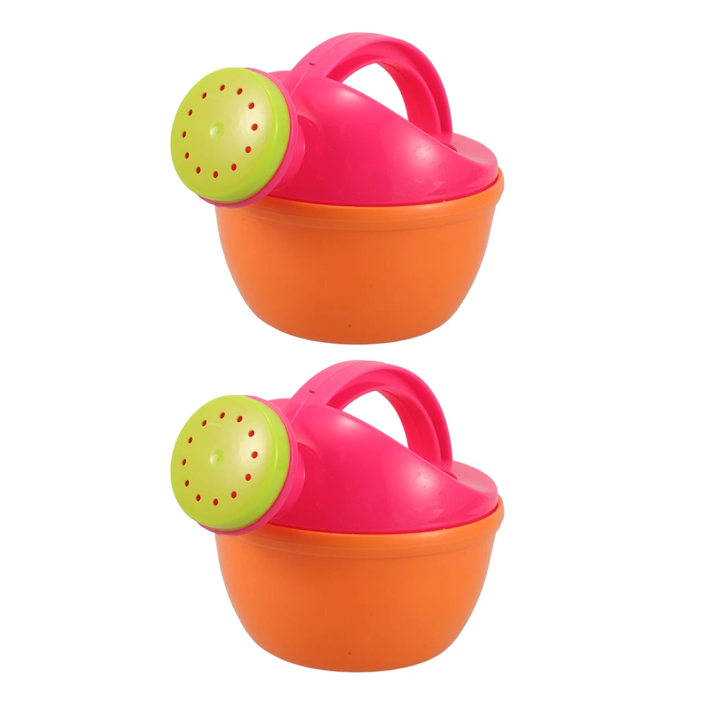 

2 Pcs Children's Water Toys Bath Baby Kids Watering Pot Kettle Can Toddler Handheld Cartoon
