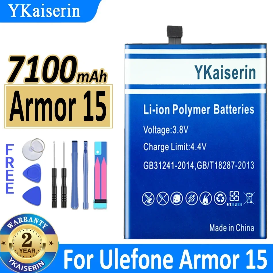 

7100mAh YKaiserin Battery armor15 (3102) For Ulefone Armor 15 Batteria