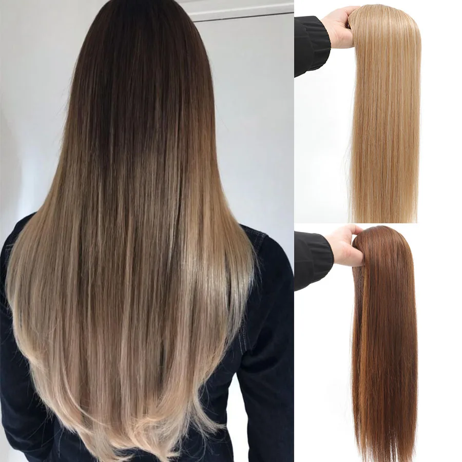 

Synthetic Natural Human Hair Bangs Side Fringe for Women 3D Middle Part False Bangs Clip-in Exrensions Invisible Hairpieces