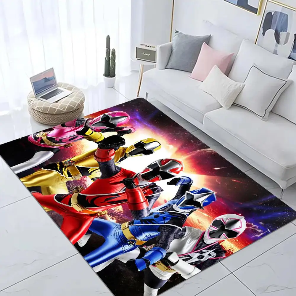 P-POWER-RANGERS Floor Mat Bathroom Mat Kids Room Bedroom Decoration Balcony Anti-Slip Doormat Living Room Welcome Rug